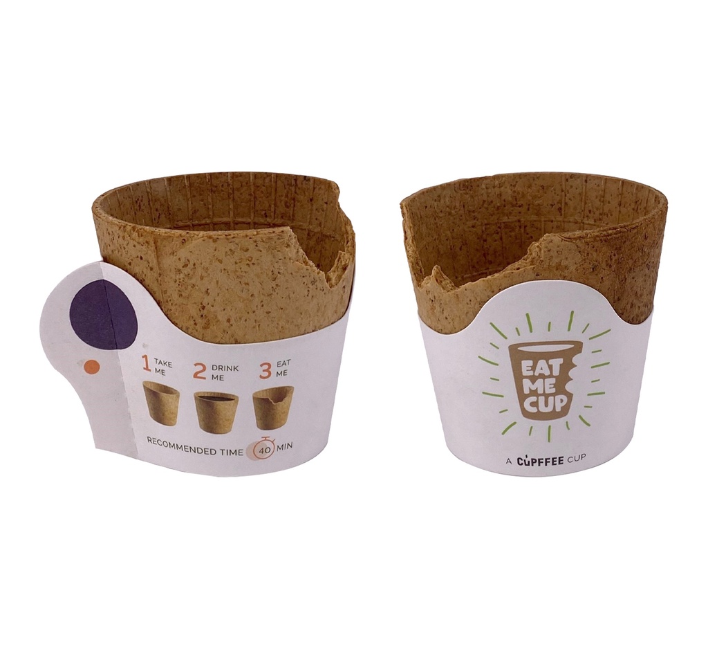 Eat Me Becher. Individueller oder standardmäßiger essbarer Becher