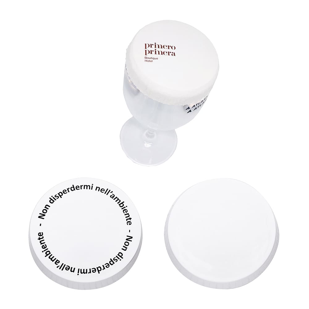 Coperchio protettivo per bicchieri di vetro e altri formati