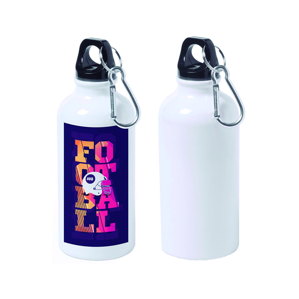 40cl white metal bottle GLOAS personalized with sublimation
