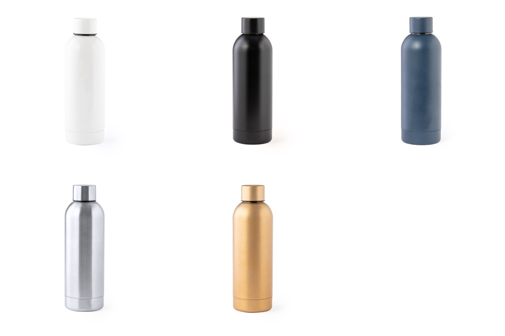800 ml Metal bottle in matte metallic colours PINEAU. 