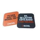 Posavasos cuadrado personalizado a todo color de 93 mm