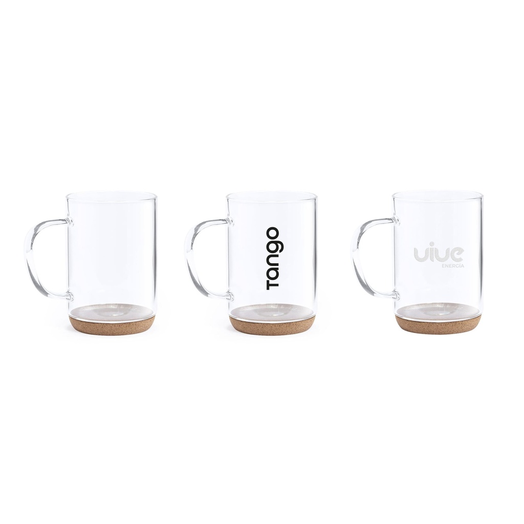 Glastasse mit Korkboden HEZE, 450ml 