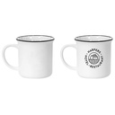 Tasse en céramique blanche 30cl design vintage BATEN