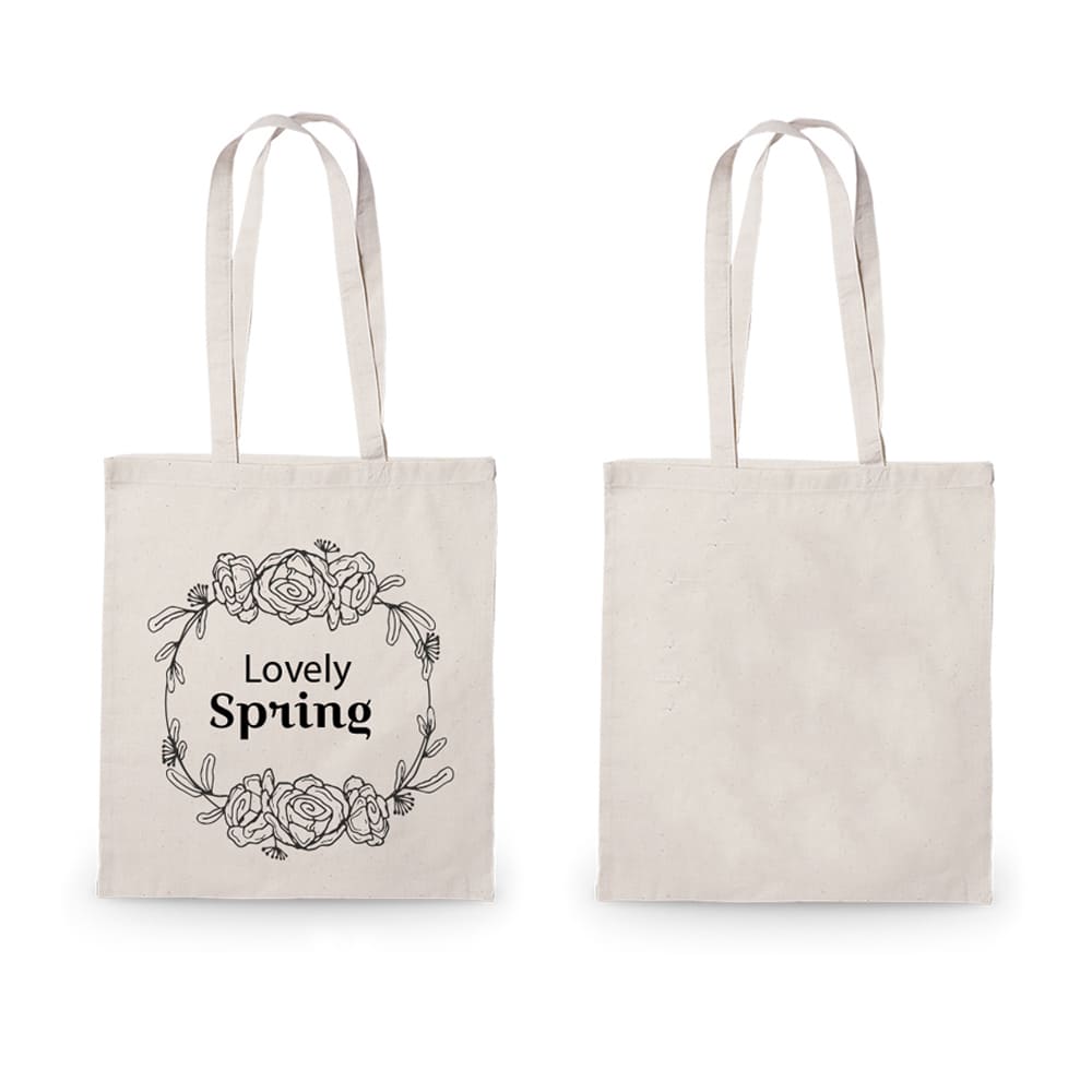 Bolsa algodón color natural con asa larga PONKAL. 