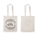 Bolsa algodón color natural con asa larga PONKAL. 