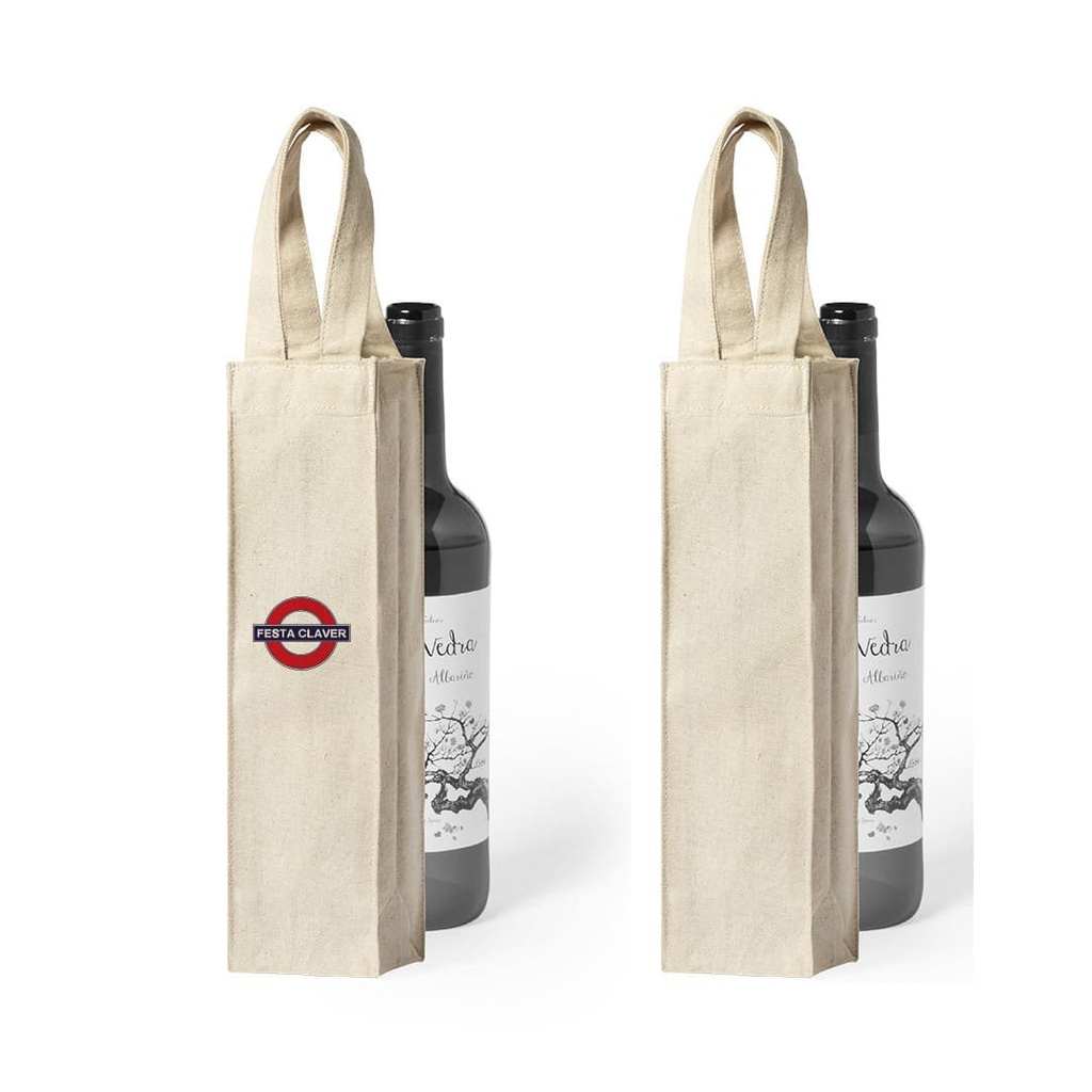 Canvas bag for wine bottle YANA