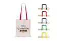 Bolsa algodón color natural con asas largas de colores FURY