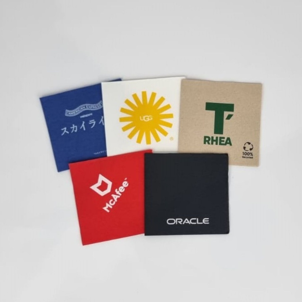 Servilletas de cóctel personalizada en 1 o 2 colores