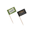 Pick per feste da 7 cm con bandiera personalizzata da 2,5x4 cm