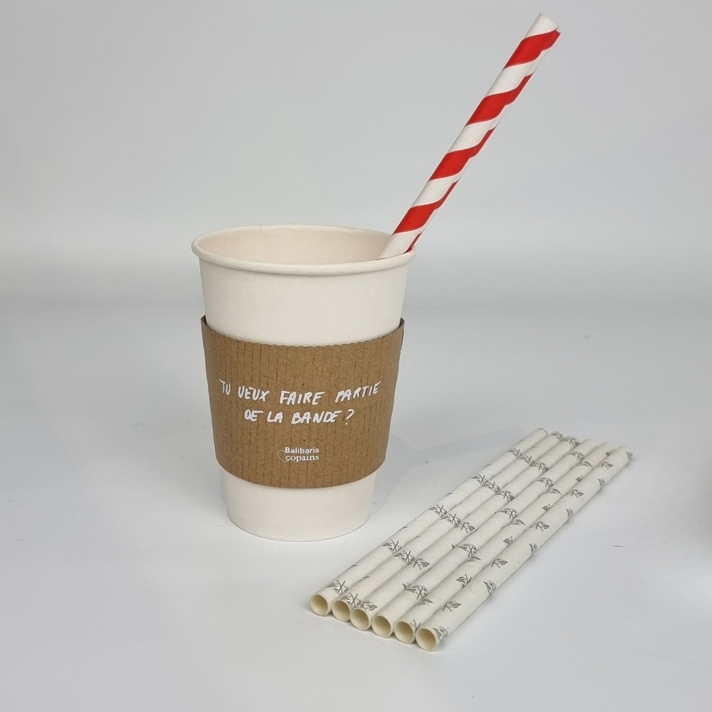 WIDE Personalized paper straw. Ø0.8cm