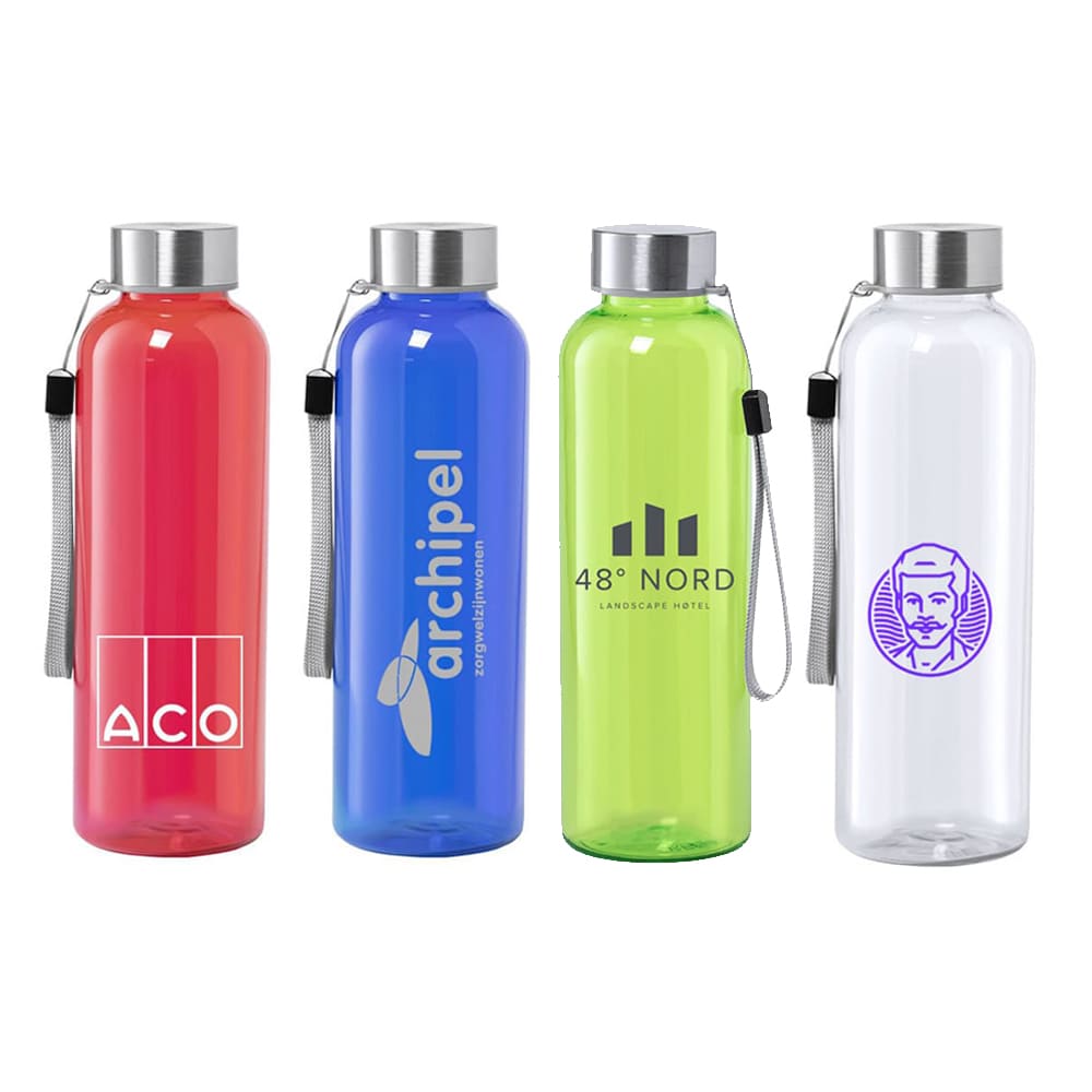 Farbige Flasche aus rPET, recyceltem PET LILI 600ml