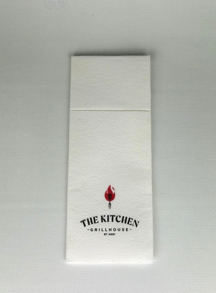 Personalisierte weiße Känguru-Serviette im Vierfarbdruckverfahren