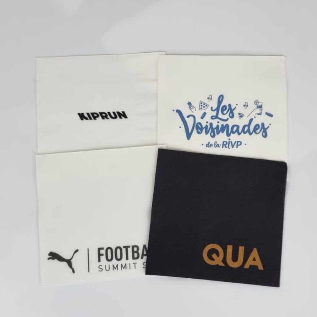 Servilletas personalizadas de mesa. 33x33cm-Plegada 16,5x16,5cm