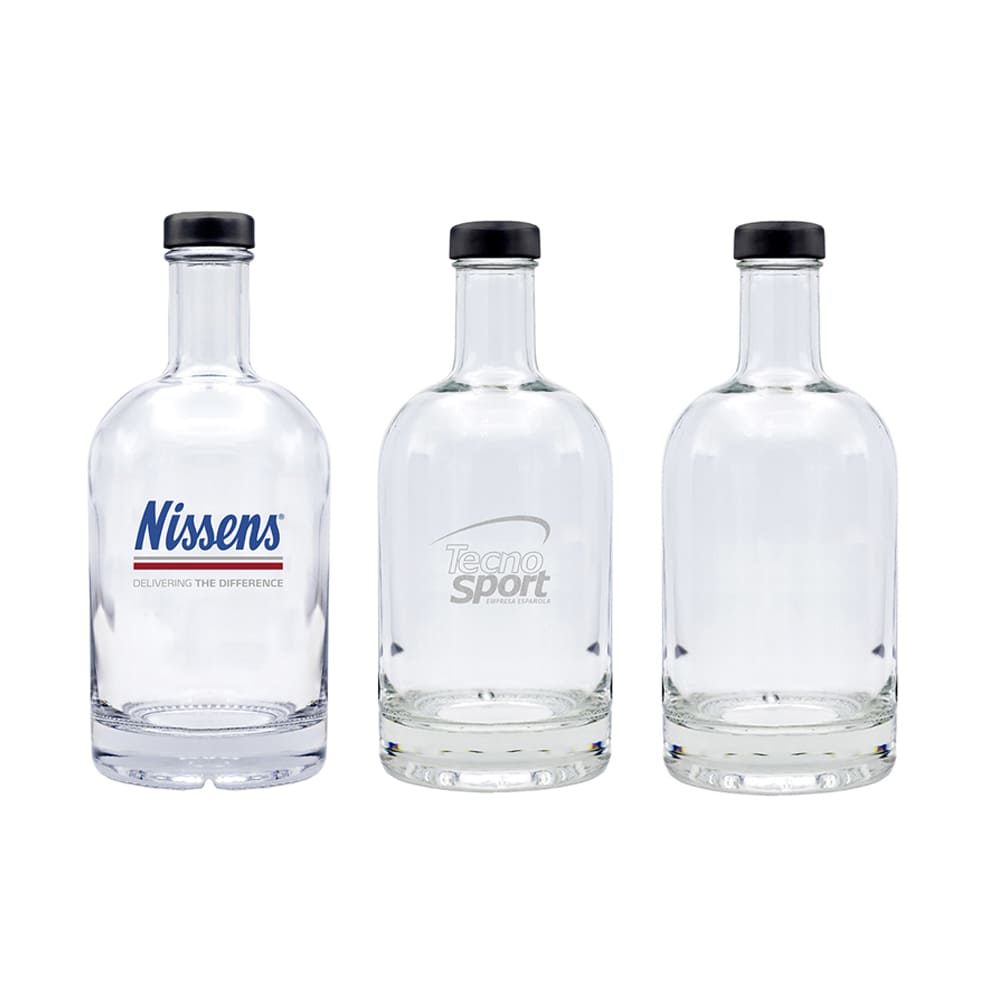 Glasflasche mit silbernem oder schwarzem Verschluss NOCTURNE.