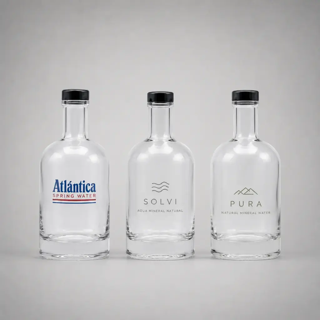 Glasflasche mit silbernem oder schwarzem Verschluss NOCTURNE.