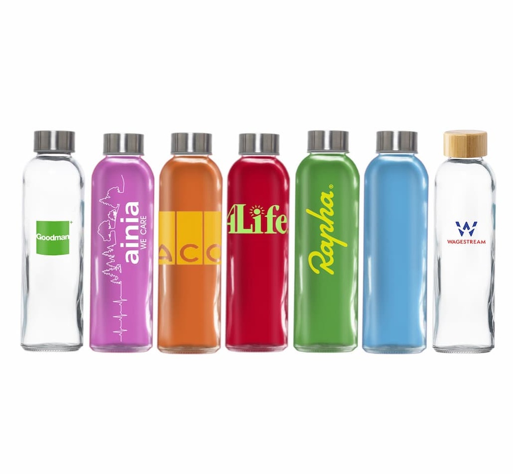 Bouteille en verre 50cl transparente ou colorée MAE, bouchon à vis