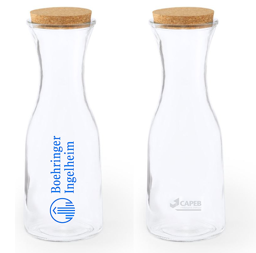 Glass bottle with cork cap ROPER 1 l.