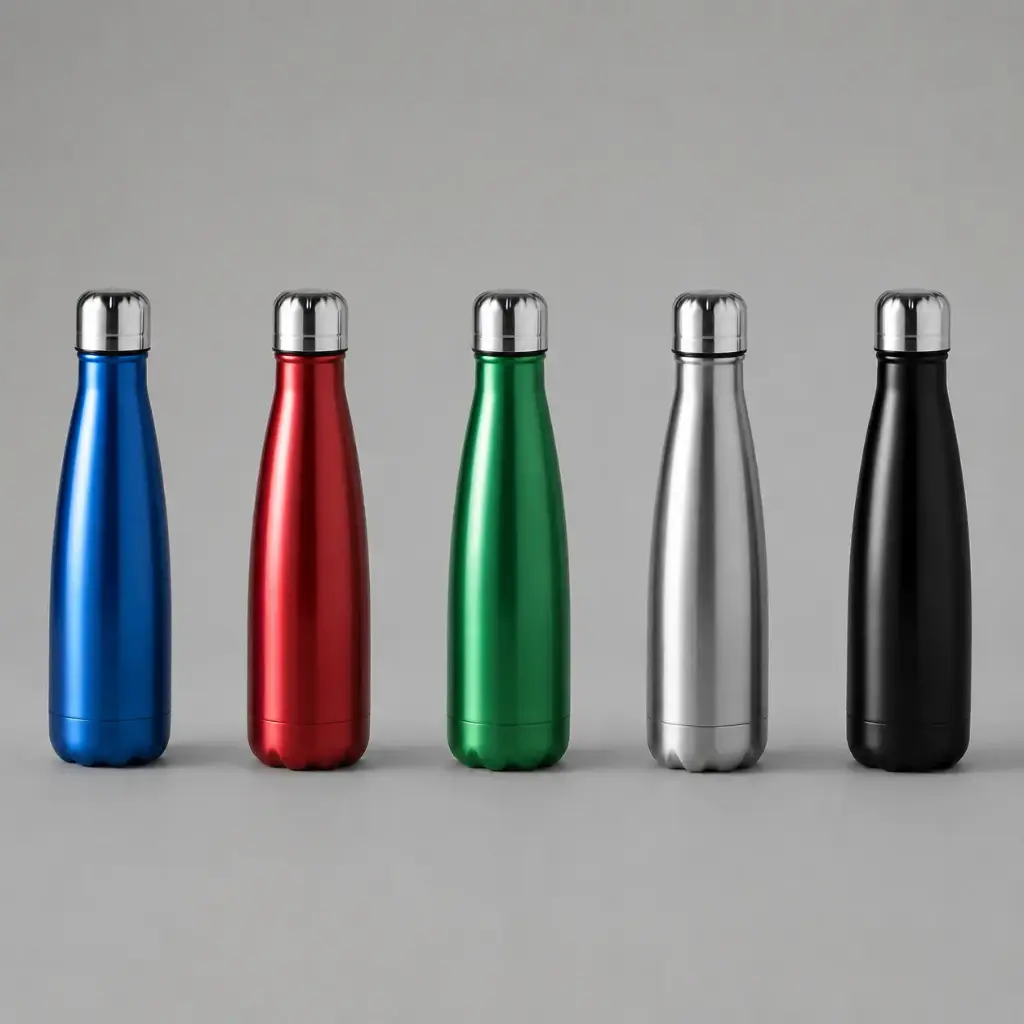Bouteille colorée métal 630ml avec bouchon argent HERCULES. 