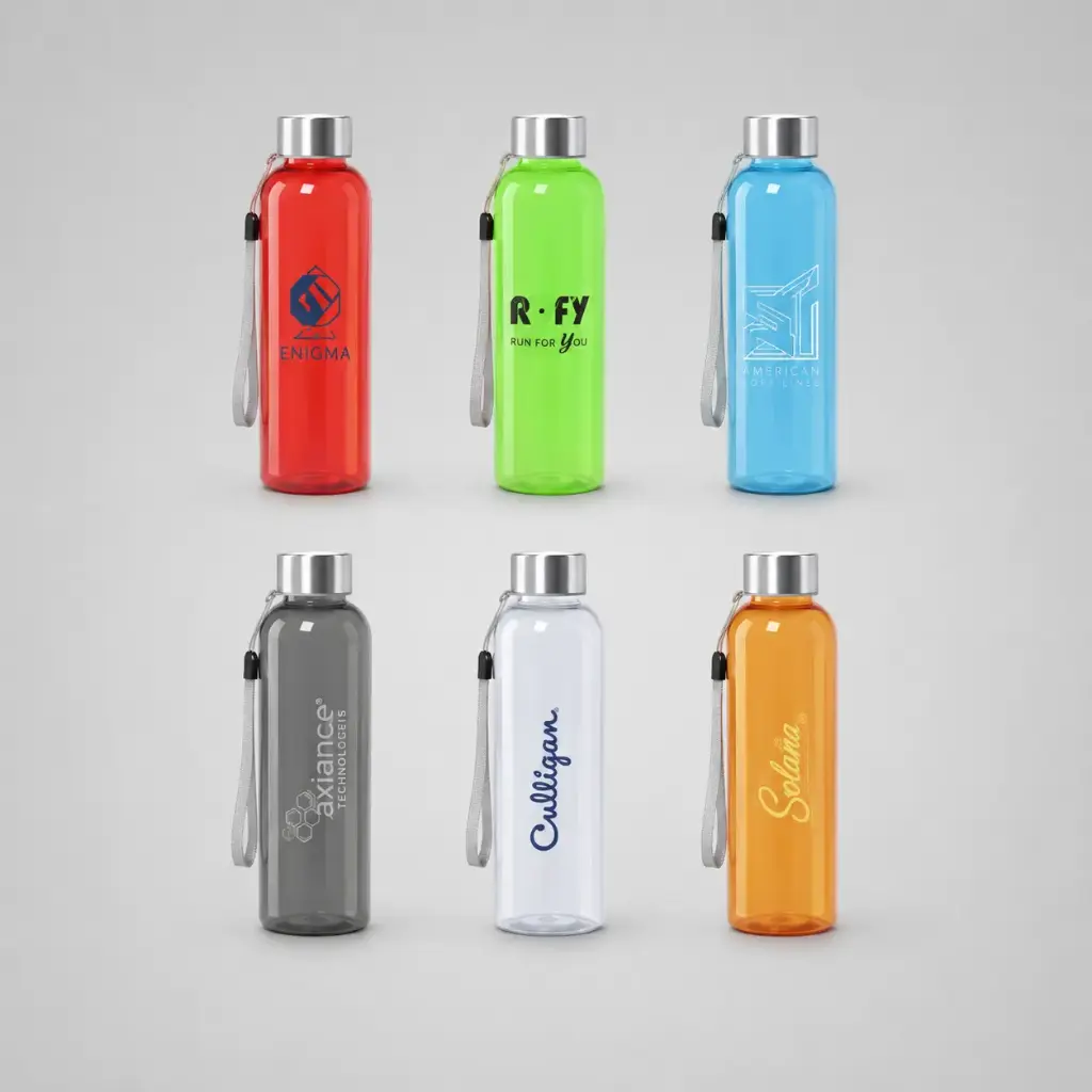Bouteille en plastique colorée 500ml bouchon en acier GIZMO. 