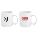 Taza cerámica blanca IRENA de 370ml