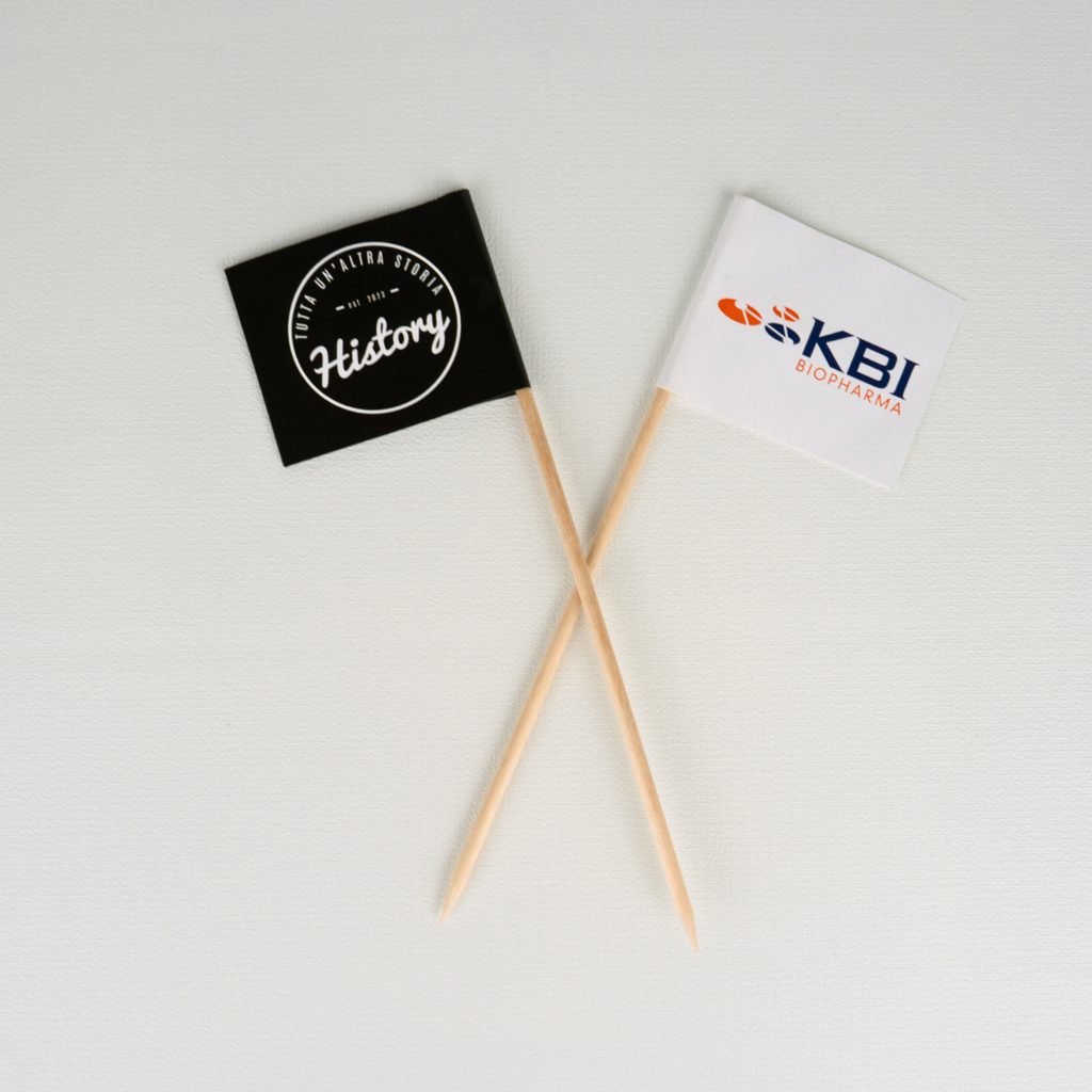 Burger pick 15cm with 3x5cm flag
