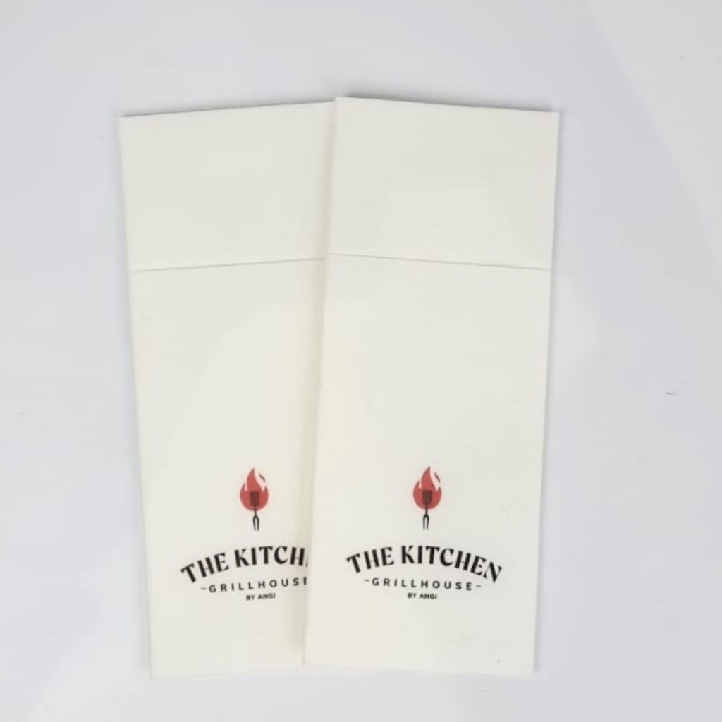  Personalized white kangaroo napkin in full color