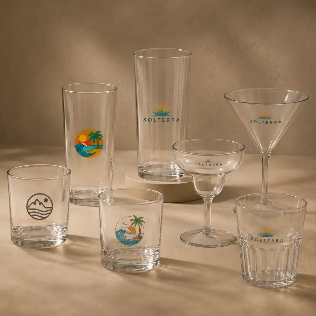 High-quality reusable plastic cups and glasses